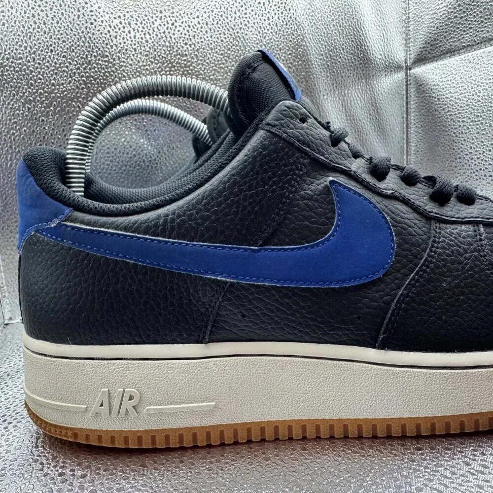 Size - 11 Nike Air Force 1 Black Royal‎ Blue Mens Athletic Sneakers CI0057-001